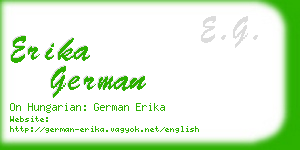 erika german business card